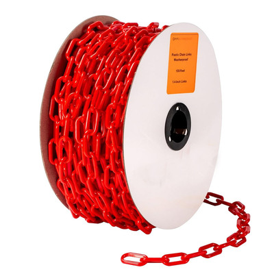 قیمت خوب زنجیره پلاستیکی 6 میلی متری زنجیره پلاستیکی قرمز خط خط ایمنی ترافیک خط خط خط پلاستیکی PE آنلاین