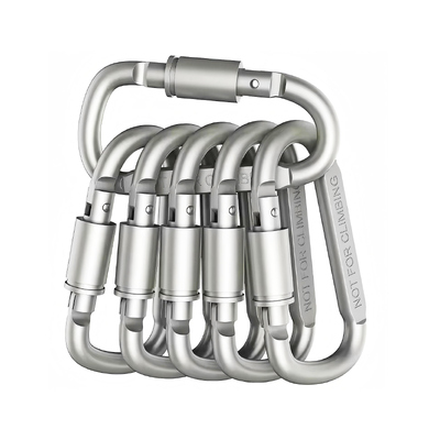 قیمت خوب لوگو با لیزر حک شده سفارشی شکل D Snap Hook Carabiner Clip آلومینیوم Carabiner Hooks برای لوازم جانبی در فضای باز آنلاین