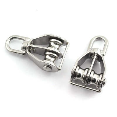 قیمت خوب بسته بندی شده M15 - M50 فولاد ضد زنگ 304 تک چشم چرخ دار بلوک قطب چرخ دار برای سیم آنلاین