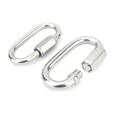 قیمت خوب ورزش های در فضای باز فولاد فولادی بیضی سریع لینک کارابینر با گالوانیزه و روی زینک پوشش بسته بندی قابل سفارشی آنلاین
