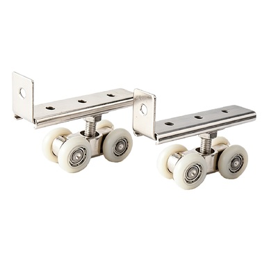 قیمت خوب 4-چرخ فلزی کشش ردیاب چرخ مجموعه آویزان بال بیئر کیت قطب دار برای کمد کمد درب انبار آنلاین